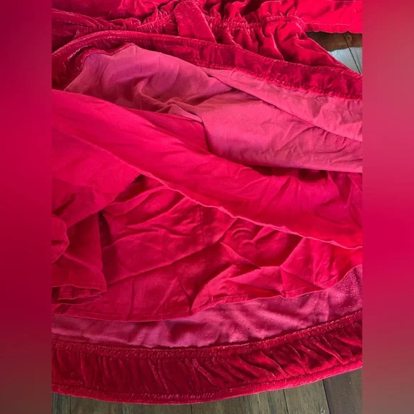 NEW Free people Portia mini dress red velvet small - Picture 4 of 8